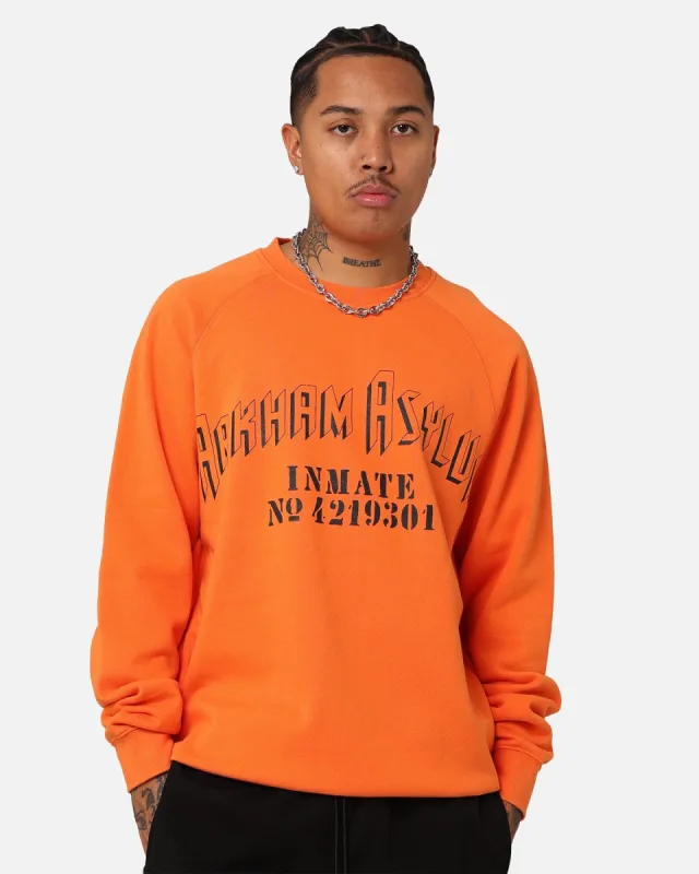 American Thrift X DC Batman Arkham Asylum Crewneck Neon Orange sold by Culture Kings