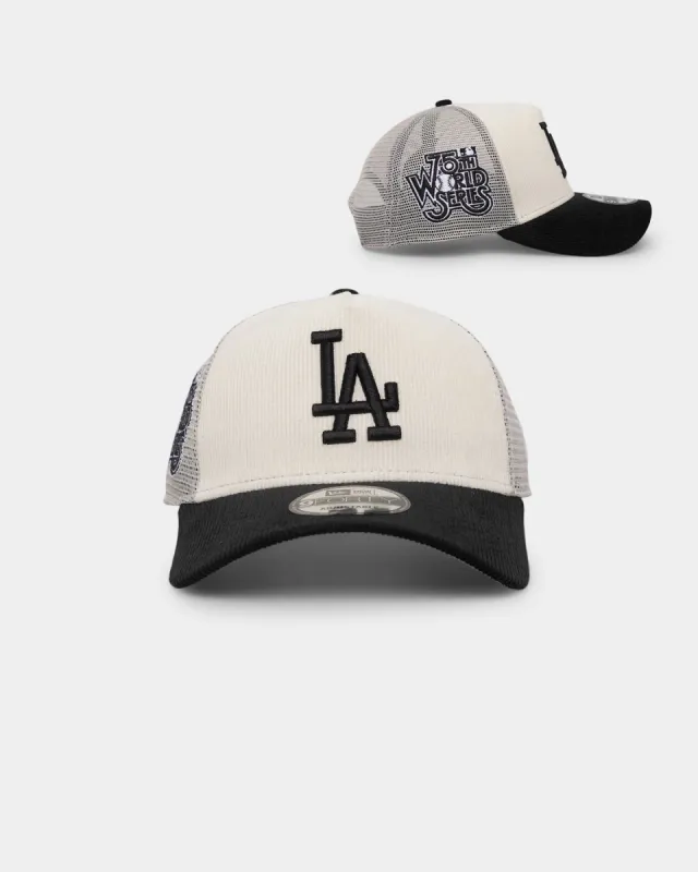 New Era Los Angeles Dodgers '2-Tone Corduroy' Trucker Snapback Chrome/Black sold by Culture Kings