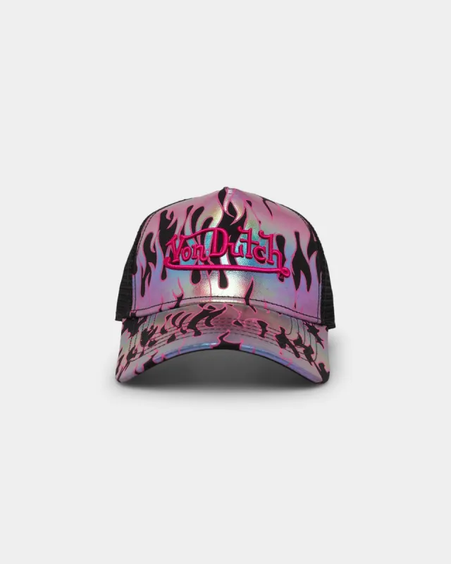 Von Dutch Black Iridescent Trucker Snapback Black/Iridescent made by Culture Kings