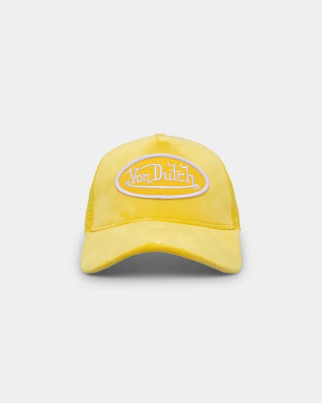 Von Dutch Lemon Velvet Trucker Snapback Lemon made by Culture Kings