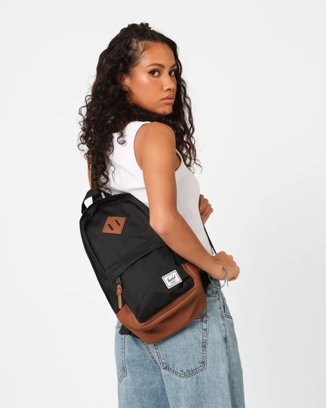 Herschel Bag Co Heritage Shoulder Bag Black/Tan sold by Culture Kings