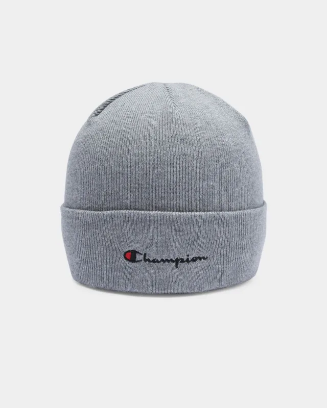 Champion Script Beanie Heather Grey sold by Culture Kings