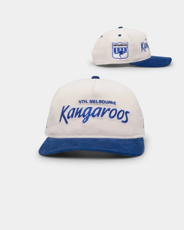 New Era North Melbourne Kangaroos "AFL Cord Script" Golfer Snapback Chrome/OTC sold by Culture Kings