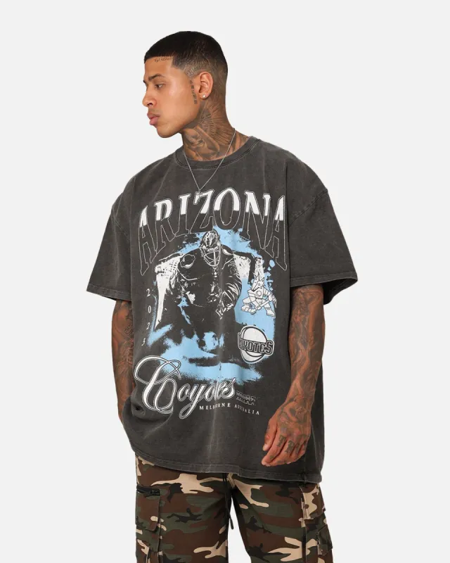 Culture Kings X NHL Arizona Coyotes Global Series Team Vintage Heavyweight T-Shirt Black Wash sold by Culture Kings