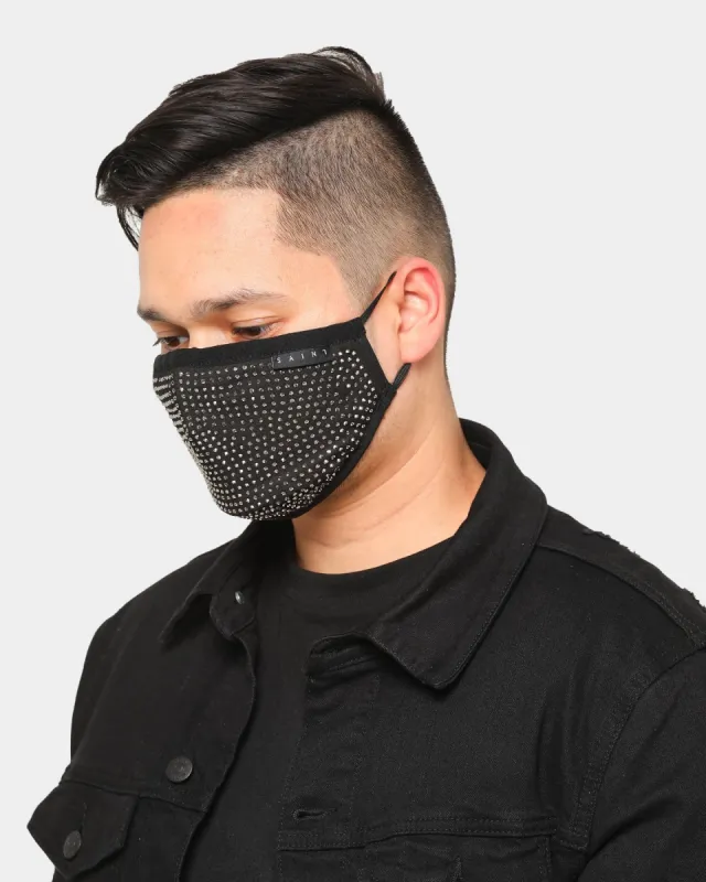 Saint Morta Unisex Diamante Edge Filter Face Mask Black sold by Culture Kings