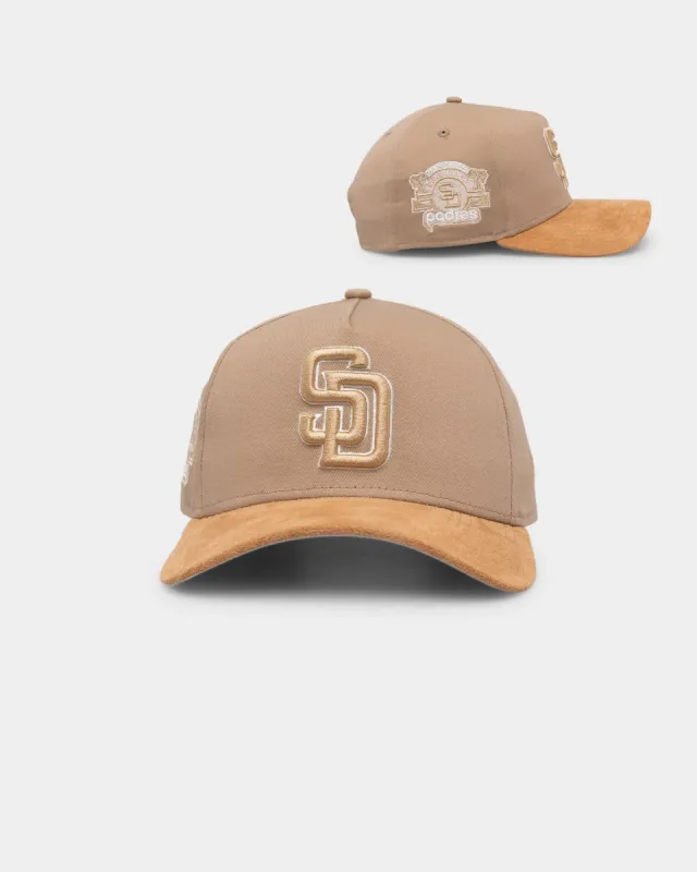 New Era San Diego Padres 'Desert Suede' 9FORTY A-Frame Snapback Camel/Wheat sold by Culture Kings