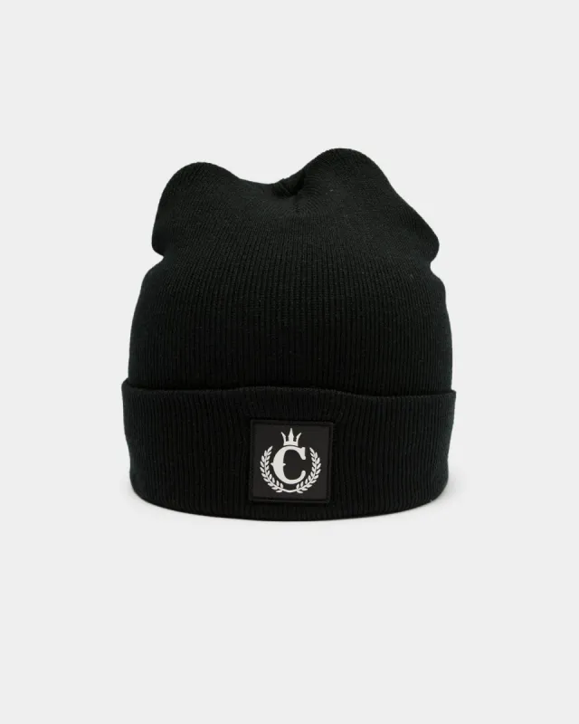 Culture Kings Unisex CK Rubber Badge Beanie Black/White sold by Culture Kings