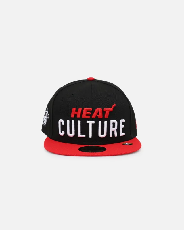 New Era Miami Heat 'NBA CE Headwear Collection' 59FIFTY Fitted Black sold by Culture Kings