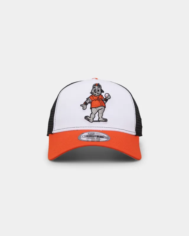 New Era San Francisco Giants 'Mascot Magic' Foam Front 9FORTY A-Frame Trucker Snapback White/Orange sold by Culture Kings