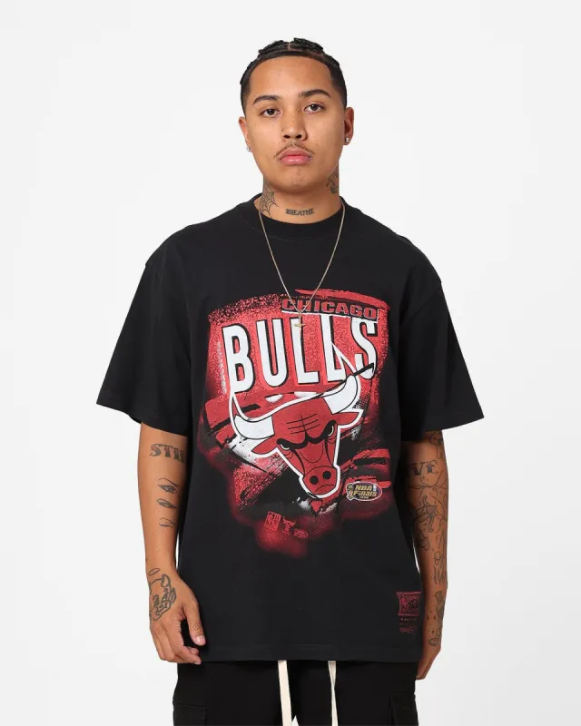Mitchell & Ness Chicago Bulls Abstract T-Shirt Faded Black sold by Culture Kings