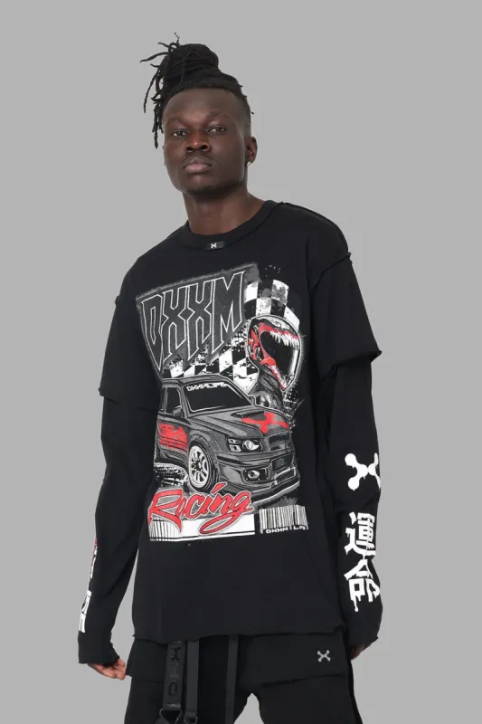 DXXMLife L-5 B Motor Sport Long Sleeve T-Shirt Black sold by Culture Kings