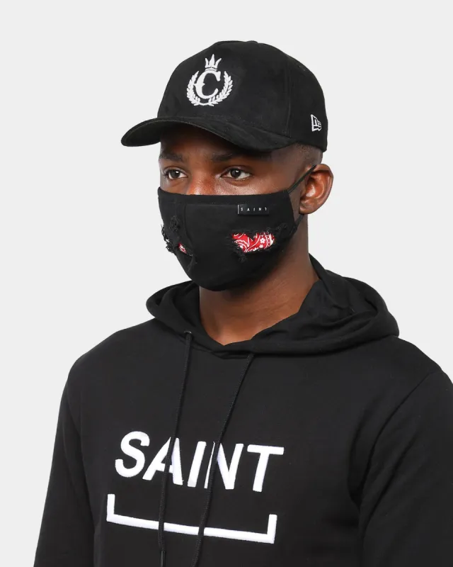 Saint Morta Bandana Filter Face Mask Black/Red sold by Culture Kings