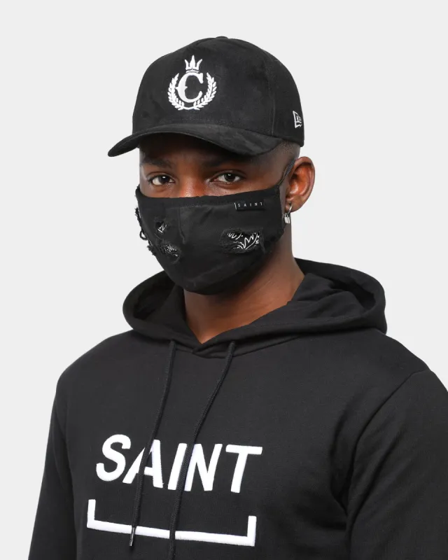 Saint Morta Men's Bandana Filter Face Mask Black/White sold by Culture Kings