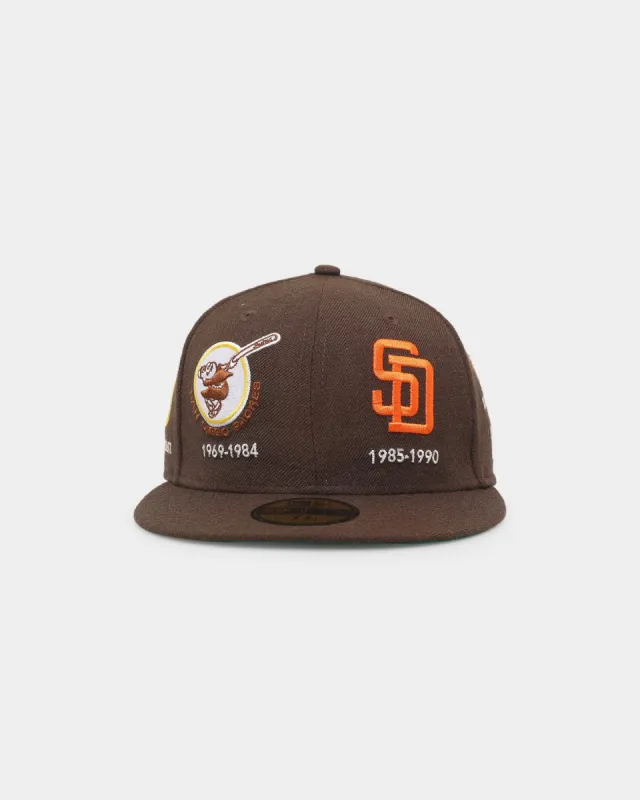 New Era San Diego Padres 'Logo Evolution' 59FIFTY Fitted Brown sold by Culture Kings