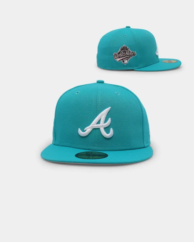 New Era Atlanta Braves 'Teal Pink' 59FIFTY Fitted Teal/Pink sold by Culture Kings