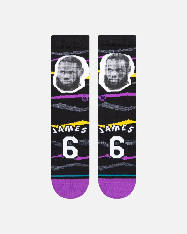 Stance Lebron James Faxed Lebron Socks Black made by Culture Kings