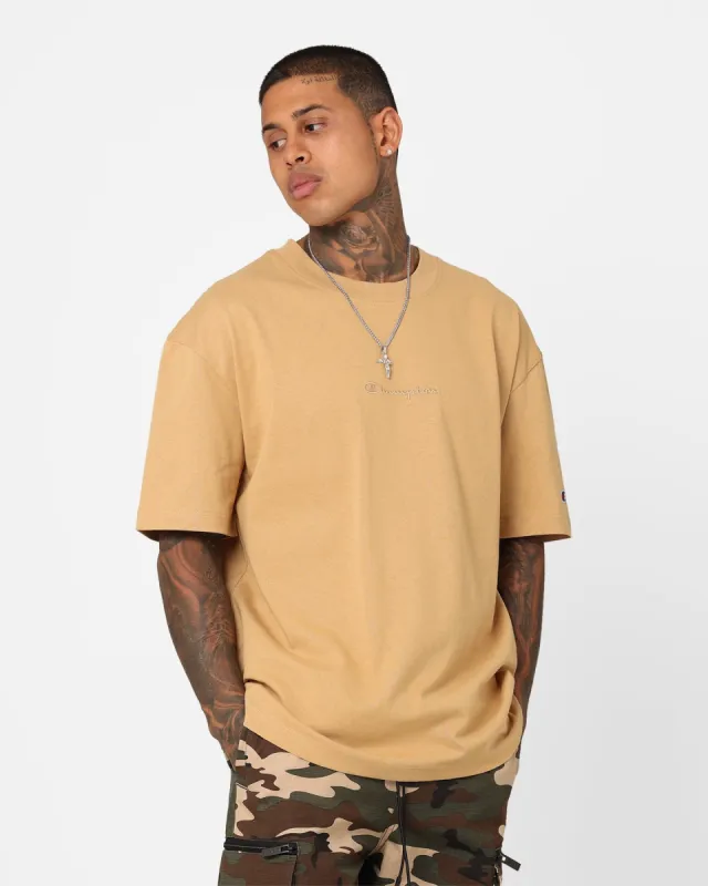 Champion Heritage New Script T-Shirt Sandrock sold by Culture Kings