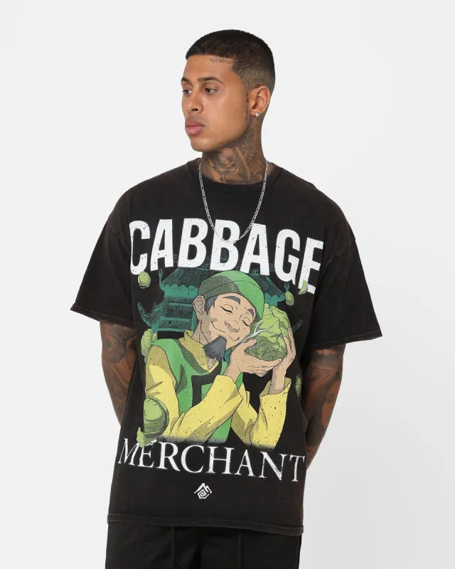 Goat Crew X Cabbage Merchant T-Shirt Black Wash sold by Culture Kings