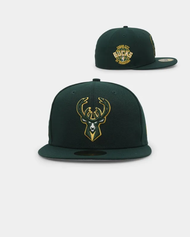 New Era Milwaukee Bucks 'Green And Gold' 59FIFTY Fitted Green/Gold sold by Culture Kings
