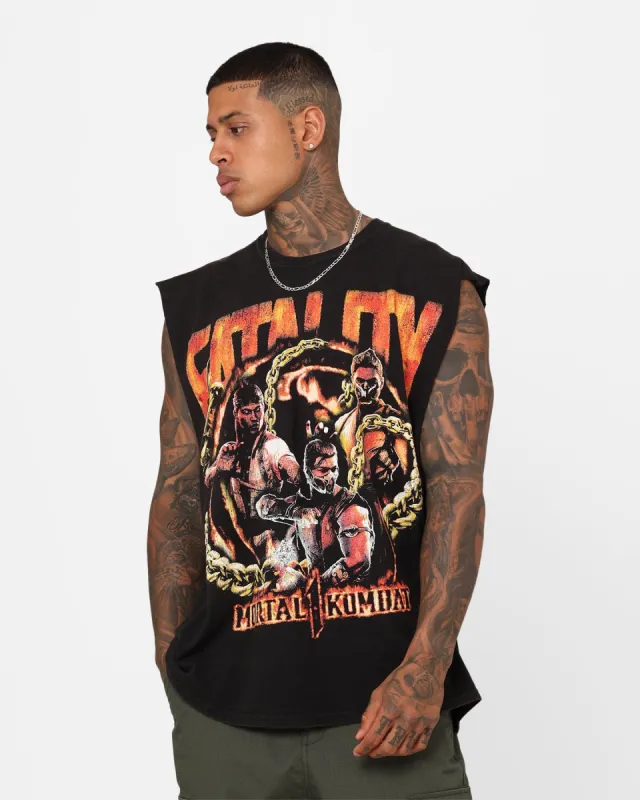 Goat Crew X Mortal Kombat Group Vintage Muscle T-Shirt Black Wash sold by Culture Kings