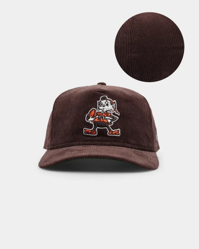New Era Cleveland Browns 'Throwback Corduroy' Golfer Snapback Dark Brown sold by Culture Kings