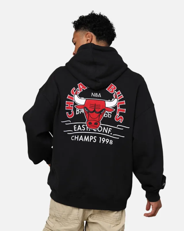 Mitchell & Ness Chicago Bulls Letterman Hoodie Black sold by Culture Kings
