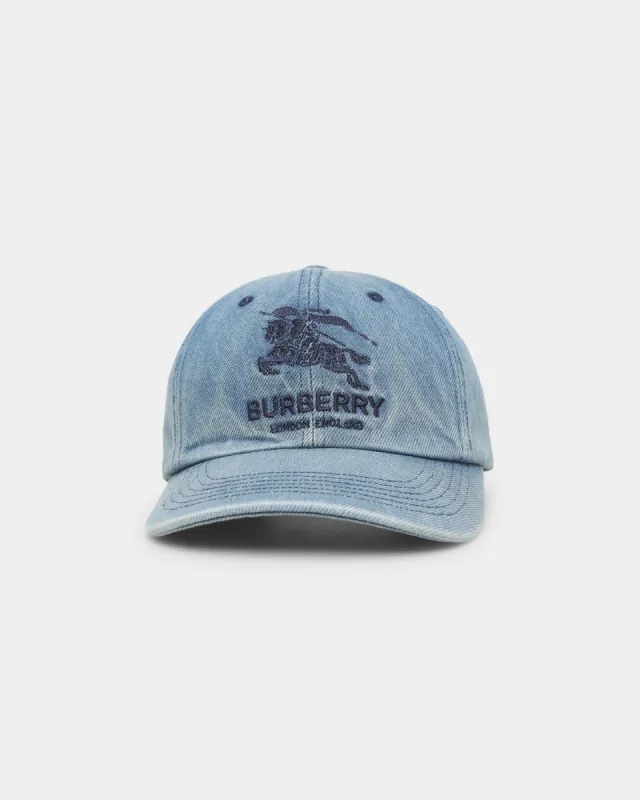 Supreme X Burberry Denim 6-Panel Strapback Blue sold by Culture Kings