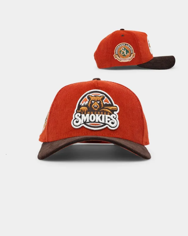 New Era Tennessee Smokies 'Pumpkin Spice Corduroy' 9FORTY A-Frame Snapback Copper/Brown sold by Culture Kings