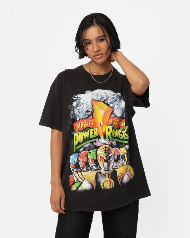 American Thrift X Power Rangers Mighty Morphin Vintage T-Shirt Black Wash sold by Culture Kings