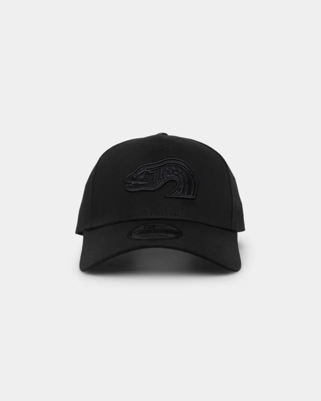 New Era Parramatta Eels 'Black On Black' 9FORTY A-Frame Snapback Black sold by Culture Kings