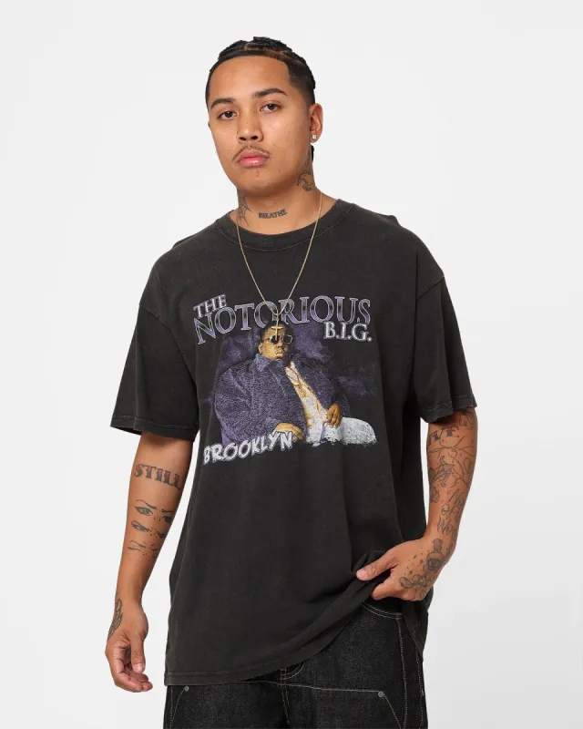 Notorious B.I.G King Of Brooklyn T-Shirt Black Wash sold by Culture Kings