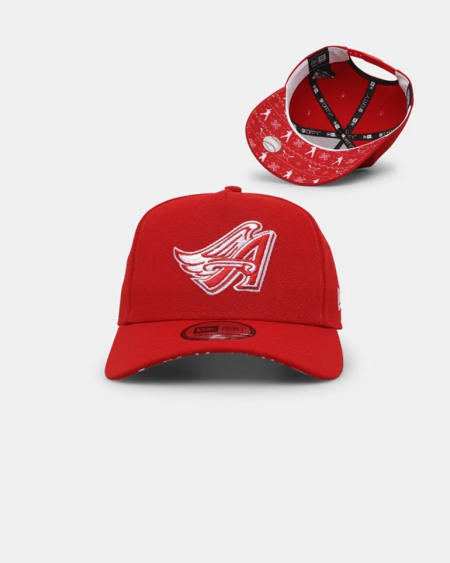 New Era Anaheim Angels 'Fairisle' 9FORTY K-Frame Snapback Red/White sold by Culture Kings