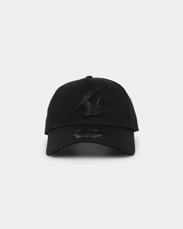 New Era Melbourne Storm 'Black On Black' 9FORTY A-Frame Snapback Black sold by Culture Kings