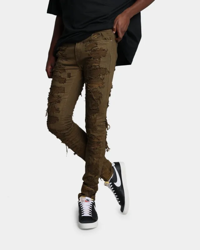MNML X289 Skinny Denim Pants Brown sold by Culture Kings