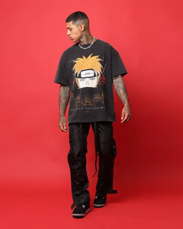 Goat Crew X Naruto Pain Heavyweight Vintage T-Shirt Vintage Black