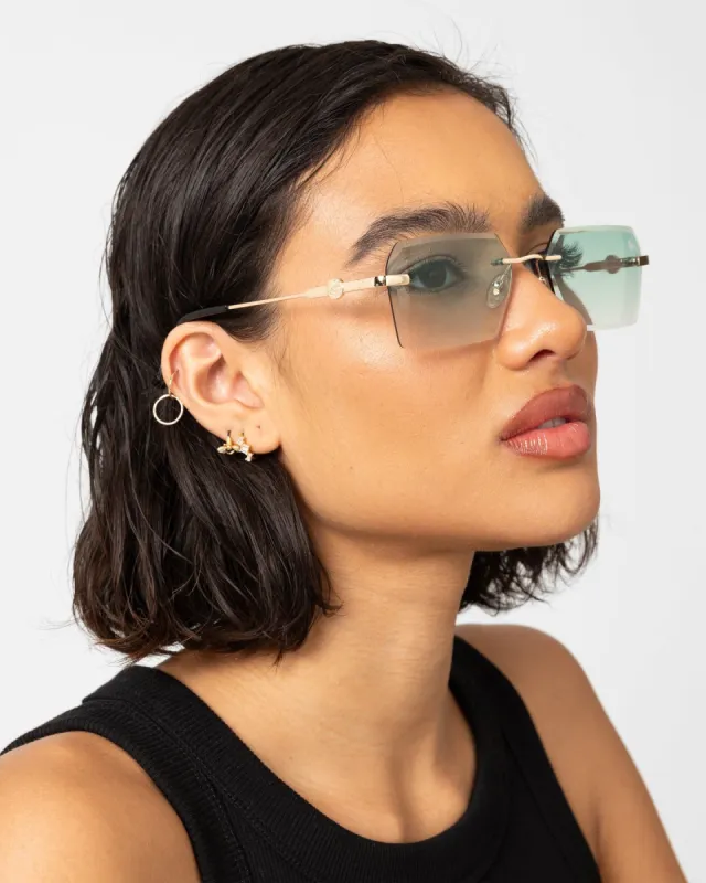 Belvoir & Co Kennedy Sunglasses Green/Gold sold by Culture Kings