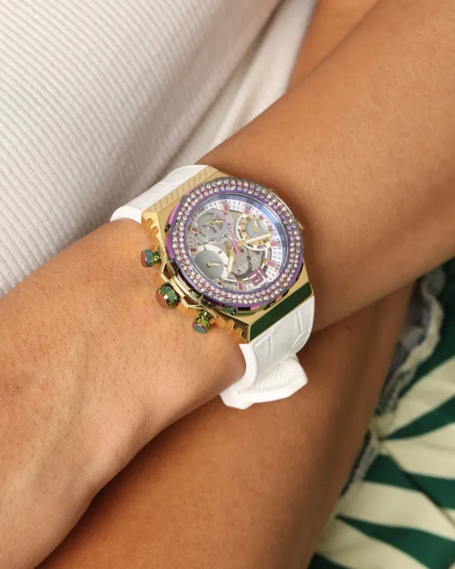 Guess Mainline Women's Fusion Watch White/Iridescent made by Culture Kings