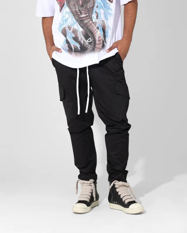 Saint Morta Tapered Cargo Pants Black sold by Culture Kings