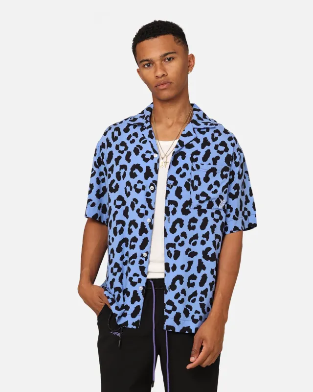 Carre Leo Short Sleeve Button Up Shirt Purple/Black sold by Culture Kings