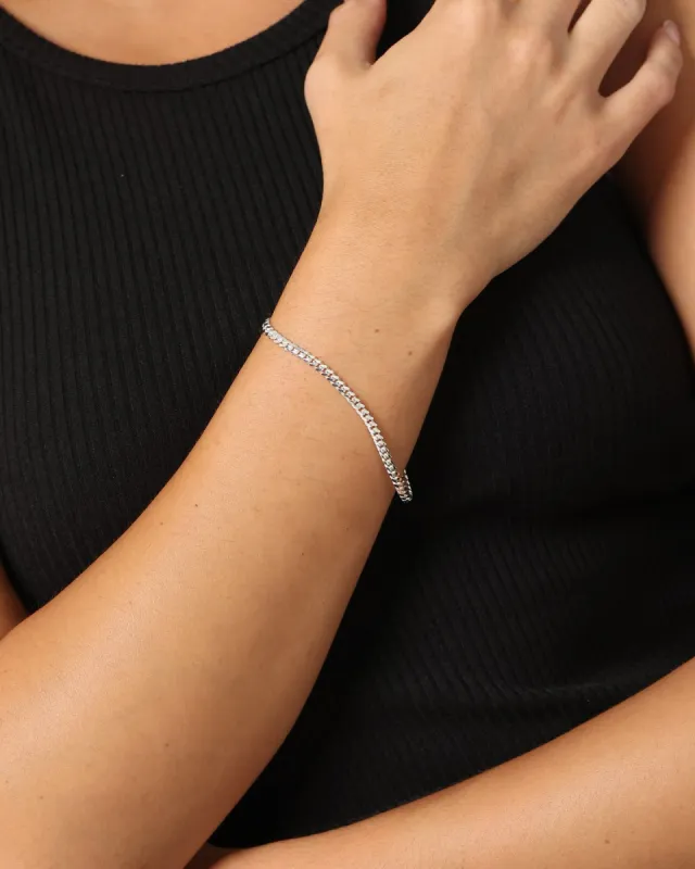 House Of Auric 3mm Cuban Link Bracelet Sterling Silver sold by Culture Kings