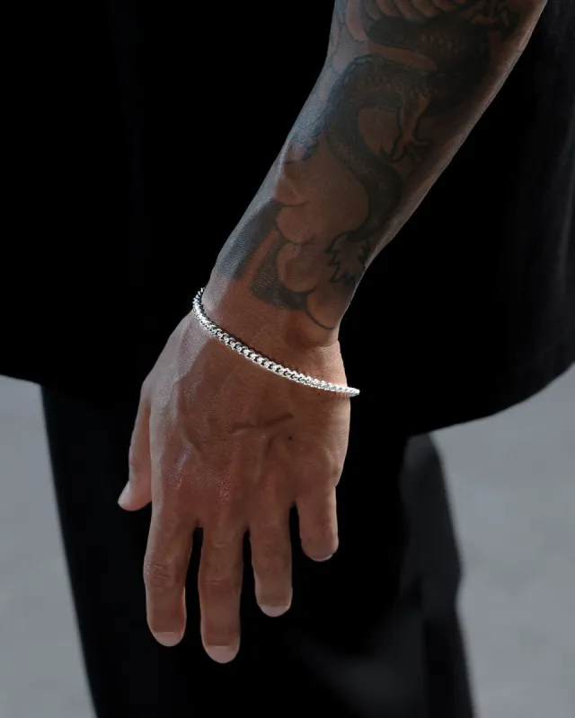 House Of Auric 3mm Cuban Link Bracelet Sterling Silver sold by Culture Kings