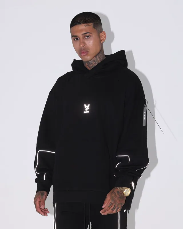The Anti Order Neon Flux Box Hoodie Black/Reflective sold by Culture Kings