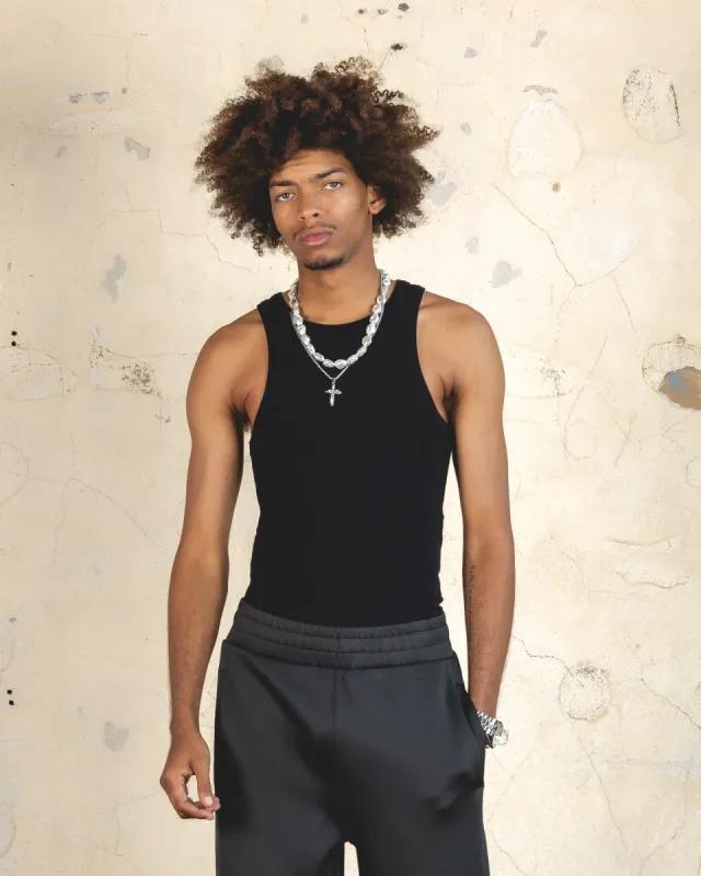 404 Ribbed Singlet Black sold by Culture Kings