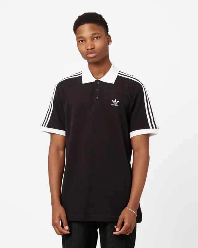 Adidas Adicolour 3-Stripe Polo Shirt Black sold by Culture Kings