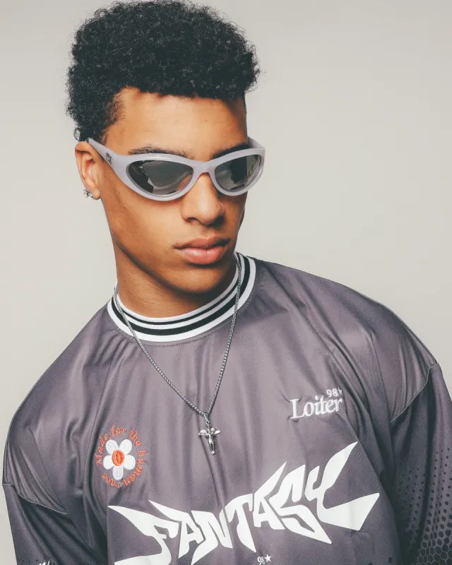Loiter X Nuqe Raver Sunglasses Silver sold by Culture Kings