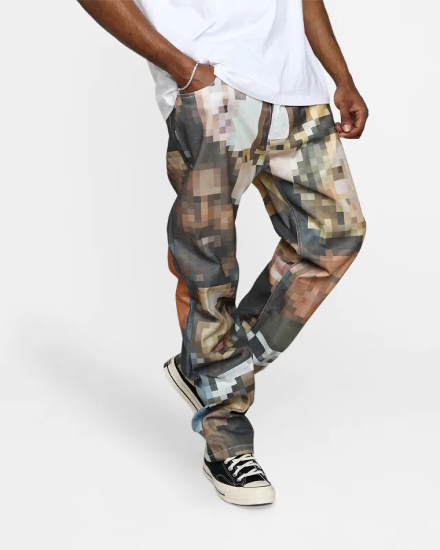 MNML V100 Pixel Denim Pants Multi sold by Culture Kings