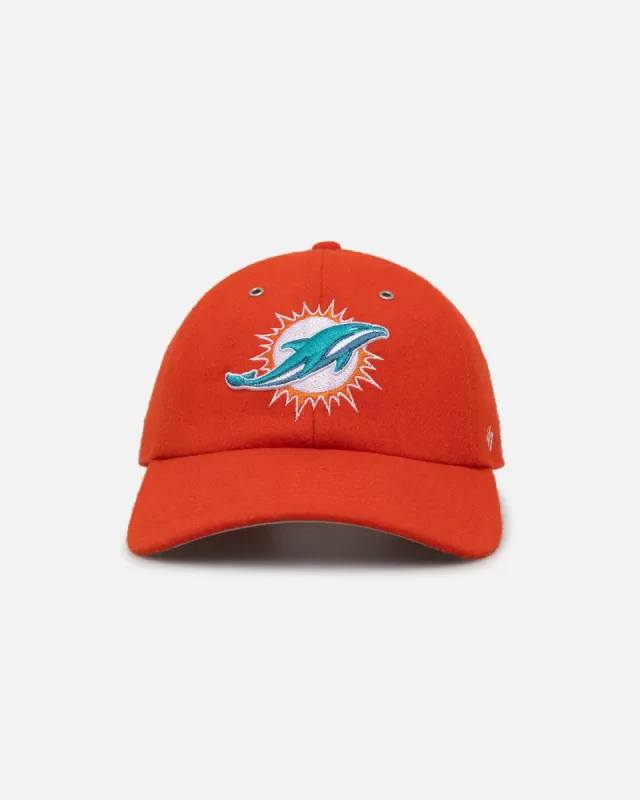 47 Brand Miami Dolphins Wooly Clean Up Strapback Orange sold by Culture Kings