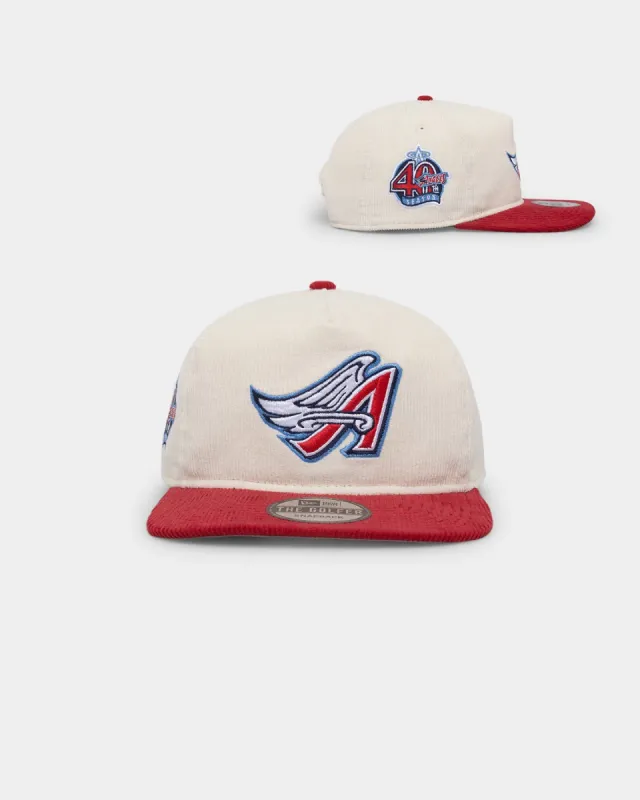 New Era Anaheim Angels '2-Tone Corduroy' Golfer Snapback Chrome/Red sold by Culture Kings