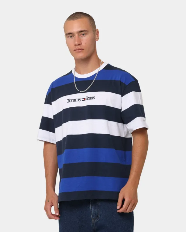 Tommy Jeans TJM Skater Serif Stripe T-Shirt Twilight Navy sold by Culture Kings