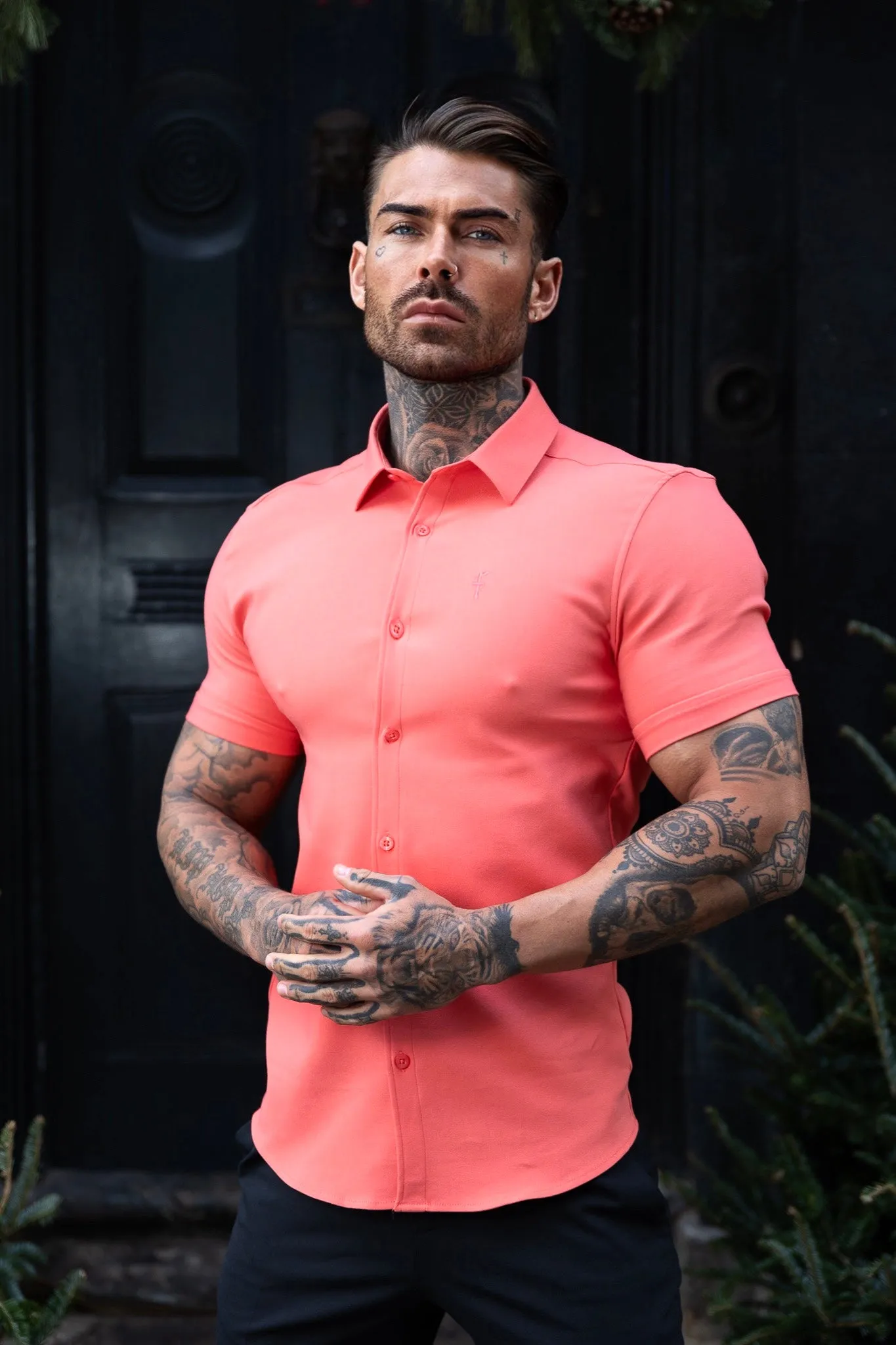 Father Sons Super Slim Scuba Coral Short Sleeve Stretch - FS1030 sold by Father Sons product image thumbnail 2